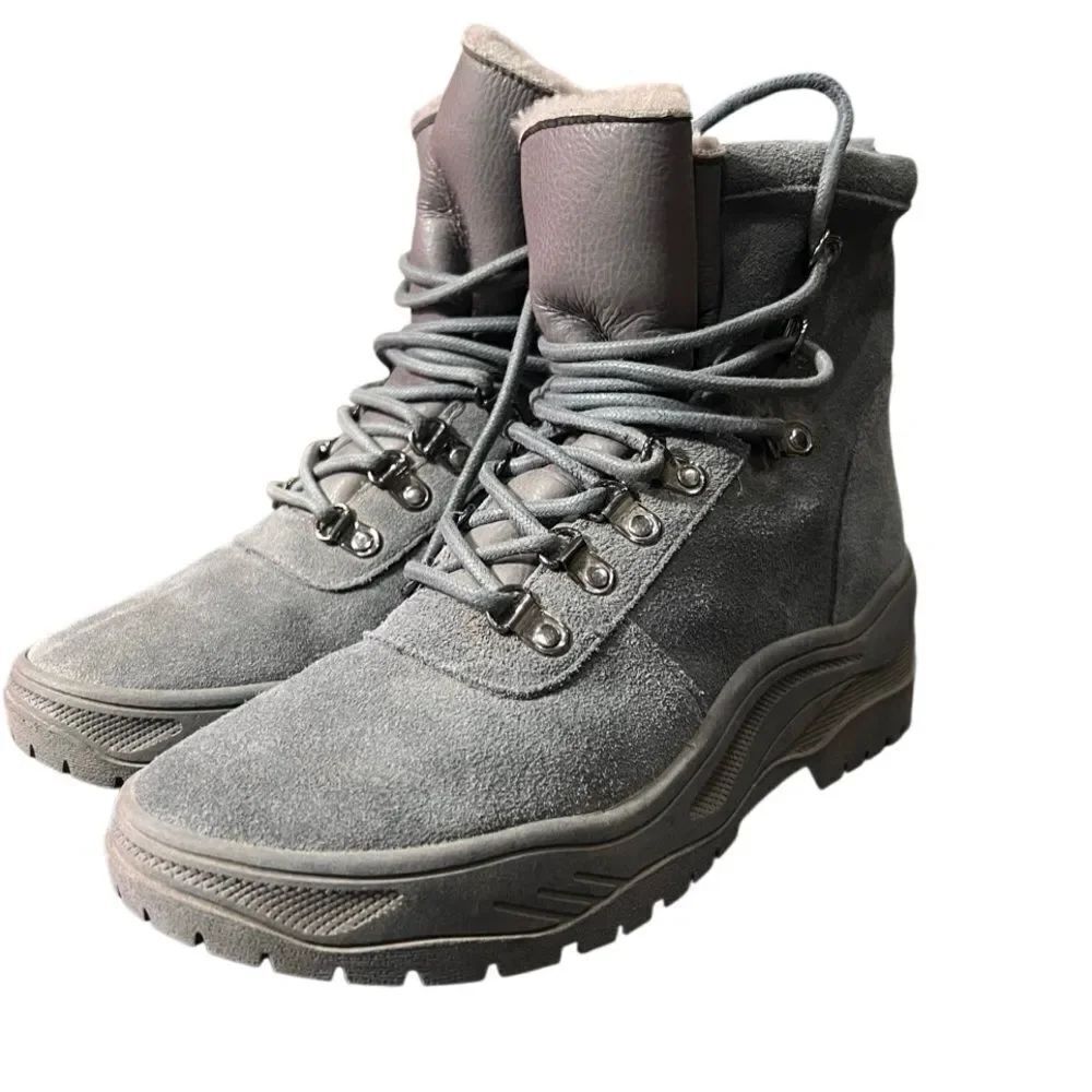 Steve Madden mojave combat boots Reia Gray Woman’s Size 8 (NWOT)